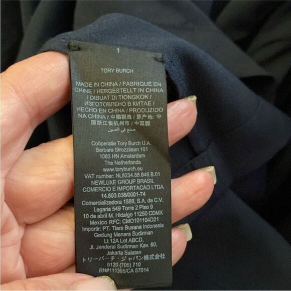 Tory Burch Chic navy  Tunic with Elegant Embroidery, US0 - Picture 10 of 11